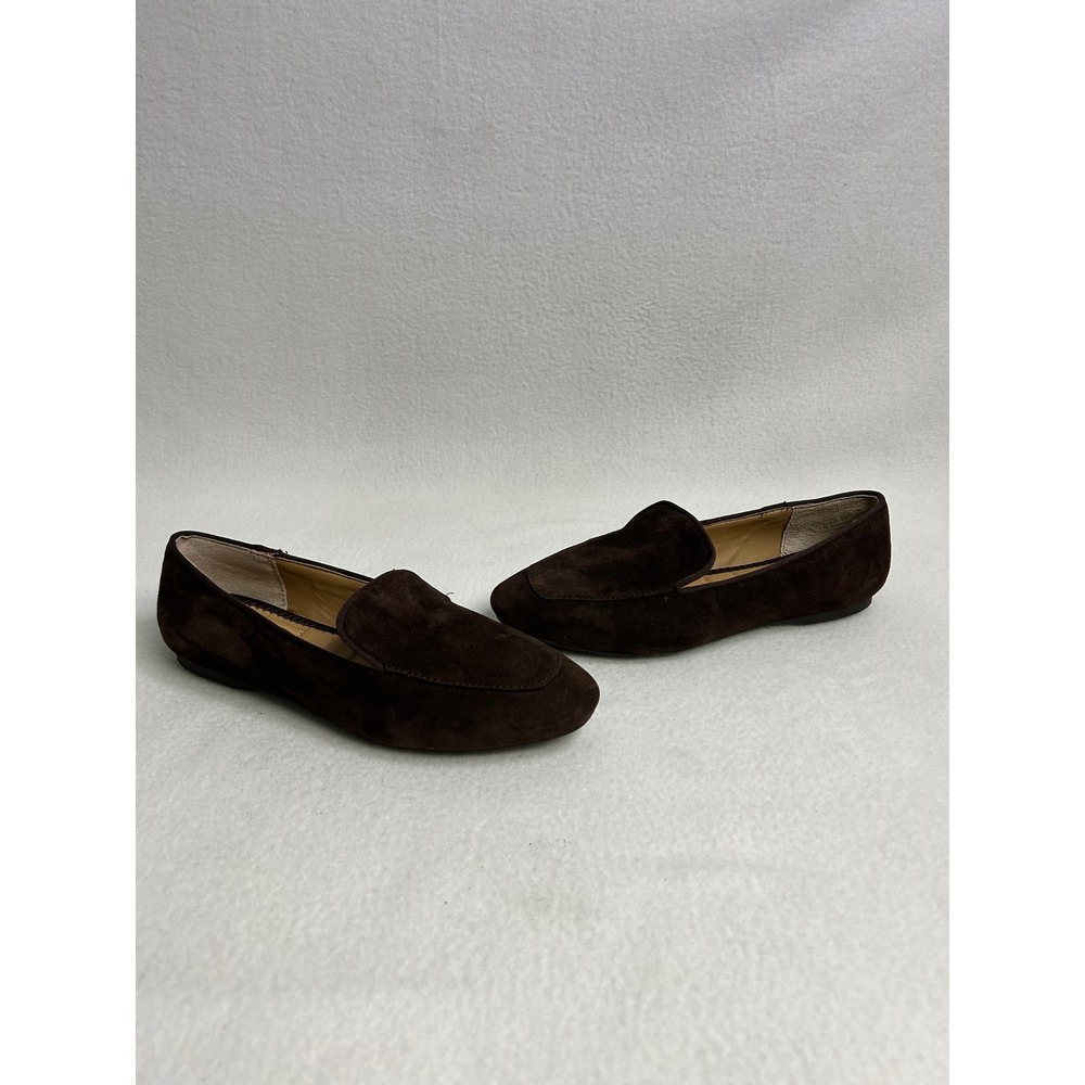 Dark Academia Tahari Womens 6.5 Brown Suede Tacey Smoking Loafer Flats